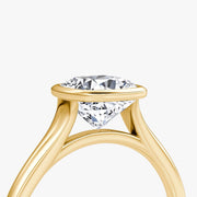 Cushion Cut - Bezel Ring - 14 K Gold